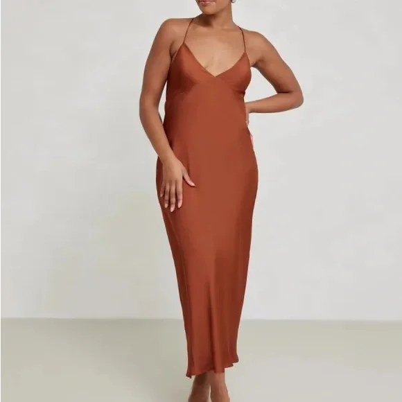 Park & Fifth Davenport Dress Rust Size Small - Picture 2 of 4